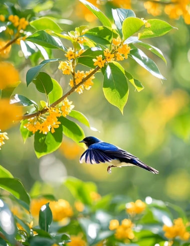 春風(fēng)拂過(guò)枝頭，每一片新綠都在訴說(shuō)著希望的故事。